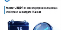 Уплатить НДФЛ по задекларированным доходам необходимо не позднее 15 июля - Давлекановский район