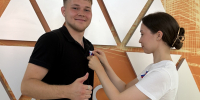 Студенческое самоуправление АГАСУ провело акцию «Российский триколор» - Архитектурно-строительный университет