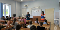 Занятие с детьми в пришкольном лагере в Уфимском районе - ГУ МЧС России по РБ