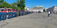 В Барнауле в честь Дня России состоялся торжественный развод караулов пожарно-спасательного гарнизона - Администрация г. Барнаул