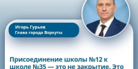 На прямой линии глава Воркуты Игорь Гурьев ответил на вопросы родителей о присоединении школы №12 к школе №35. - Муниципальный округ Воркута