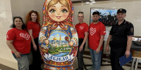 На железнодорожном вокзале в Абакане появилась фотозона с матрешкой - ИА Хакасия