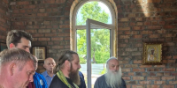 Архипастырь посетил строящийся храм преподобного Гавриила Самтаврийского г. Барнаула - Алтайская митрополия