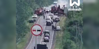Фура загорелась и парализовала движение на трассе под Городцом - НИА Нижний Новгород