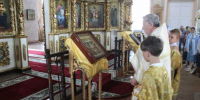 Богослужение в Неделю 2-ю по Пятидесятнице, всех святых в земле Русской просиявших, в Успенском храме г. Мглина - Мглинское благочиние