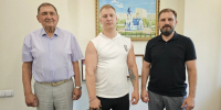 В администрации Сосновоборского округа состоялась встреча бойца спецоперации с главой муниципального образования