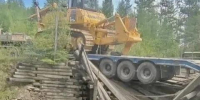 В Бодайбинском районе большегруз повредил переправу через реку Векша - Baikal24.Ru