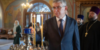 В Успенском кафедральном соборе состоялись панихида по погибшим и молебен о здравии пострадавших при атаке БПЛА в ночь на 15 июня - Правительство области