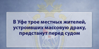 В Уфе трое местных жителей, устроивших массовую драку, предстанут перед судом - Следственный комитет