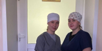 Студентки Лили Габеркорн и Дарья Мирхасанова проходят практику в хирургическом отделении Марьяновской больницы. - Gazeta-Avangard.Ru