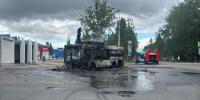 В Архангельске в Северном округе сгорел пассажирский автобус - ИА Dvina29