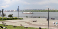 фото: Сквер "Энтузиастов" - площадка проведения Дня Речника, предоставлено пресс-службой Енисейского речного пароходства - НИА