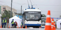 На проспекте Гагарина в Петербурге проходят заезды конкурса «Лучший водитель троллейбуса» - Neva.Today