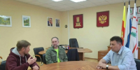Встреча главы Рамешковского муниципального округа А.А.Пилюгина с Алексеем Николаевичем Ярошевским, участником СВО - Рамешковский район