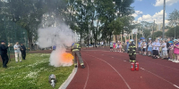 Открытый урок по пожарной безопасности прошёл в детском оздоровительном лагере  в Химках - ГУ МЧС МО