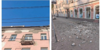 Обломки у дома на Ленина / Фото: МЦУ города Барнаула - ИА Амител