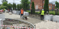 В главном парке города Чудова идут работы по обустройству покрытий - Правительство Новгородской области