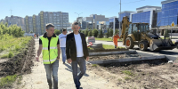 Андрей Курышин проверил ход ремонтных работ на проспекте Строителей и улице Взлетной в Барнауле - Администрация г. Барнаул