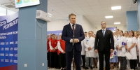 Михаил Мурашко и Георгий Филимонов открыли новое здание Череповецкой городской поликлиники № 7 - Правительство Вологодской области