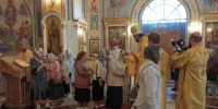 В канун Недели 3-й по Пятидесятнице епископ Мефодий совершил всенощное бдение в Кафедральном соборе Альметьевска - Альметьевская Епархия
