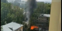 Пожар в Барнауле / Фото: скриншот видео - ИА Амител