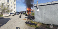 На Марчеканском шоссе в Магадане тушили автомобильный прицеп - MagadanMedia.Ru