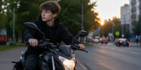 Подросток на мотоцикле / Фото: сгенерировано нейросетью DALL-E - ИА Амител