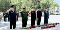 Руководство регионального Управления Росгвардии приняло участие в памятном мероприятии в День памяти и скорби в Биробиджане - Росгвардия