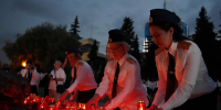 На фото — фрагмент всероссийской акции «Свеча памяти», приуроченной ко Дню памяти и скорби (22 июня), Изображение. - Правительство Челябинской области