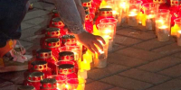 Сотни свечей и общее горе: Дзержинск присоединился к акции «Огненные картины войны» - ТК Дзержинск