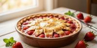 Заливной пирог с клубникой на песочном тесте: 3 минуты на подготовку, а вкуснее шарлотки в сто раз - Progorod33.Ru