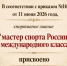 О присвоении спортивного звания "мастер спорта России международного класса" - Министерство физкультуры и спорта