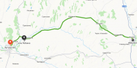 Участок перекрытия дороги в Бугурусланском районе, фото:Яндекс.Карты - Ural56.Ru