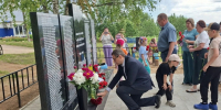 Торжественное открытие памятника участникам Великой Отечественной войны в селе Носим. - Усть-Куломский район