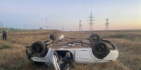 В Астрахани водитель, убегая от полиции, перевернул свою машину - Bloknot-Astrakhan.Ru