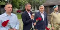 Ветеран боевых действий Владислав Гусев принял участие в памятном мероприятии у монумента маршалу Рокоссовскому на востоке столицы - Единая Россия