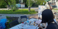 Мастер‑класс «Рисуем природой» Рябиновый сквер Трехгорный - Городская библиотека