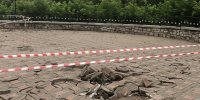 Набережная Грина в Кирове ограждена сигнальной лентой после сегодняшнего ливня - Kirov.Online