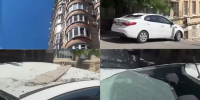 В Ростове кусок облицовки отлетел от высотки и пробил стекло автомобилю - DonDay.Ru