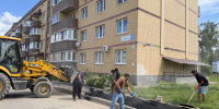В Тучкове завершается программа «Народные тропы»: асфальт укладывают на последнем участке - Рузский городской округ