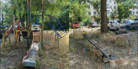 Жители Западного в Ростове пожаловались на опасную детскую площадку во дворе многоэтажек - DonDay.Ru