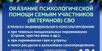 Своевременную психологическую помощь получают члены семей участников СВО - Правительство Еврейской автономной области