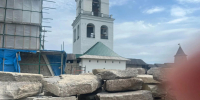 Блоки из природного известняка изготавливают для Троицкого собора на порховском карьере - Pln-Pskov.Ru