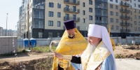 В Красноярске освятили закладной камень на месте строительства храма святителя Тихона - Наш Красноярский край