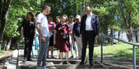 Тротуар у школы № 35 отремонтировали по проекту «Вам решать!» в Нижегородском районе - Администрация г. Нижний Новгород