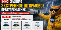 МЧС объявило экстренное штормовое предупреждение в Ростовской области на выходные - Bloknot-Rostov.Ru