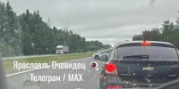 Трассу М-8 перекрыли от выезда из Ярославля | Источник: «Ярославль Очевидец» / Telegram - 76.Ru