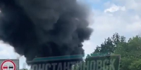 Фура вспыхнула после ДТП на трассе в Ростовской области - Панорама