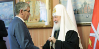 Дмитрий Миляев встретился с Патриархом Кириллом в Тульской духовной семинарии - ТК Первый Тульский