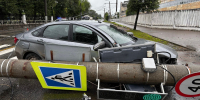 В Кирове в результате ДТП произошло падение опоры линии электропередач - ГТРК Вятка